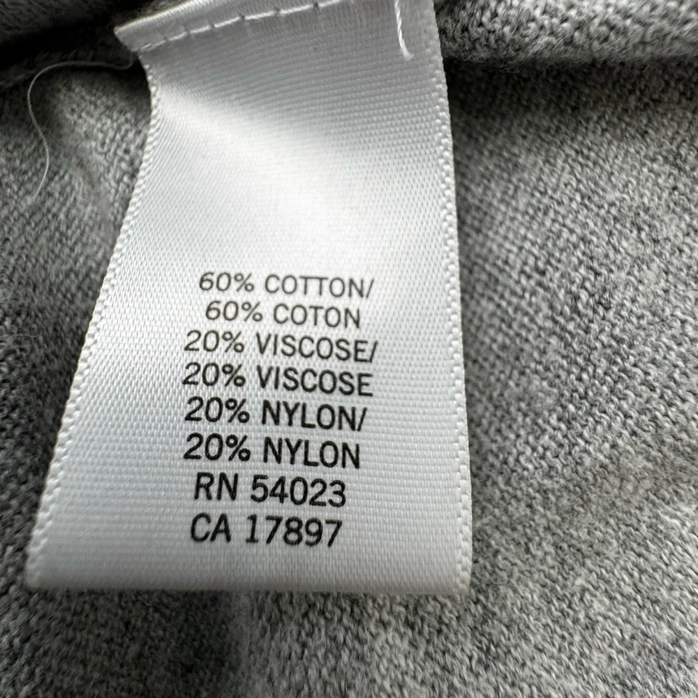 BANANA REPUBLIC Sweater Men Large L Cotton&Viscosa Pullover Light Gray Jersey